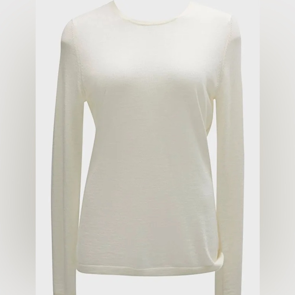 Neiman Marcus Ivory 100% Cashmere Sweater